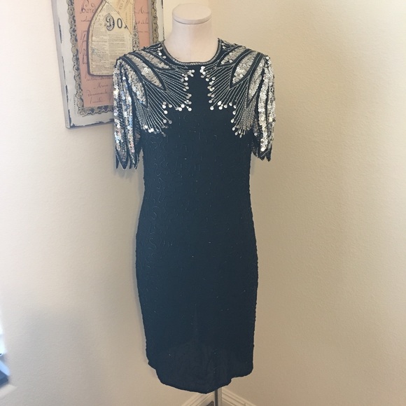 jeweled cocktail dress